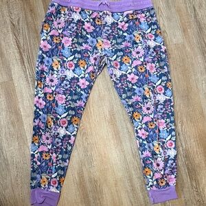 Little Sleepies Floral Pajama Pants - Purple and Blue